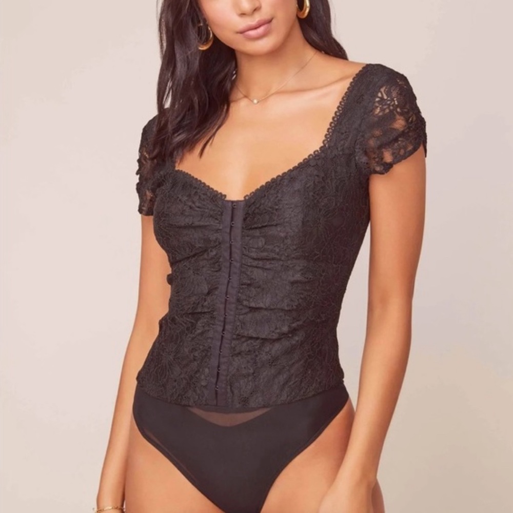 ASTR lace corset-style thong bodysuit